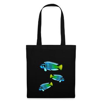 Perche Poisson Perche Colorée Malawi Africain - Sac en tissu - noir - Devant