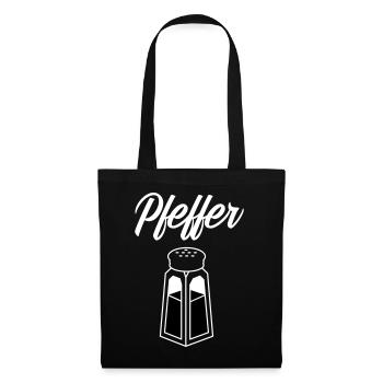 Salz - Pfeffer Partnerlook P64 B - Stoffbeutel - Schwarz - Vorne