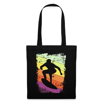 Surf surfer - Sac en tissu - noir - Devant