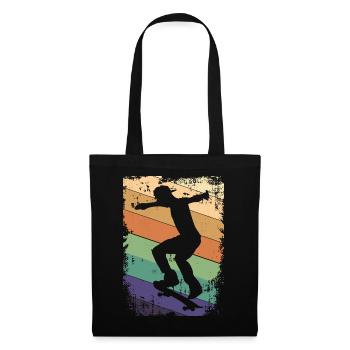 Skater Skateboard - Tote Bag - black - Front