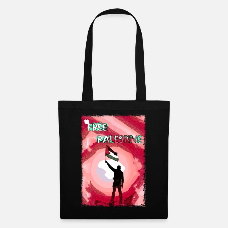 Drapeau de la Palestine libre P5 - Sac en tissu - noir