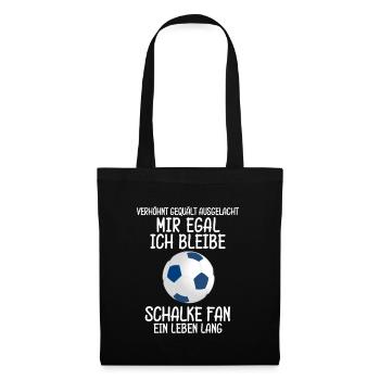 Schalke Fan Ein Leben Lang junge Geschenk - Stoffbeutel - Schwarz - Vorne