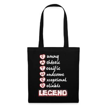Fête des pères, Fête des pères, Fête des pères, Fête des pères - Sac en tissu - noir - Devant