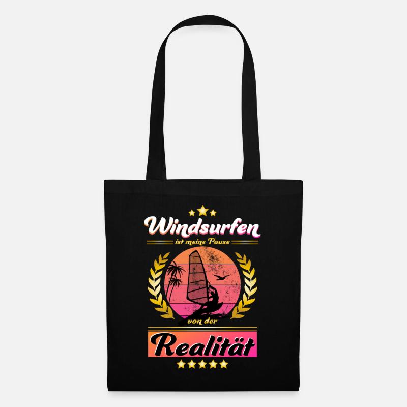 Windsurfen - Stoffbeutel - Schwarz