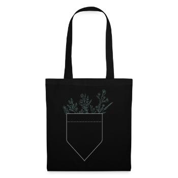 Plantes de poche - Sac en tissu - noir - Devant