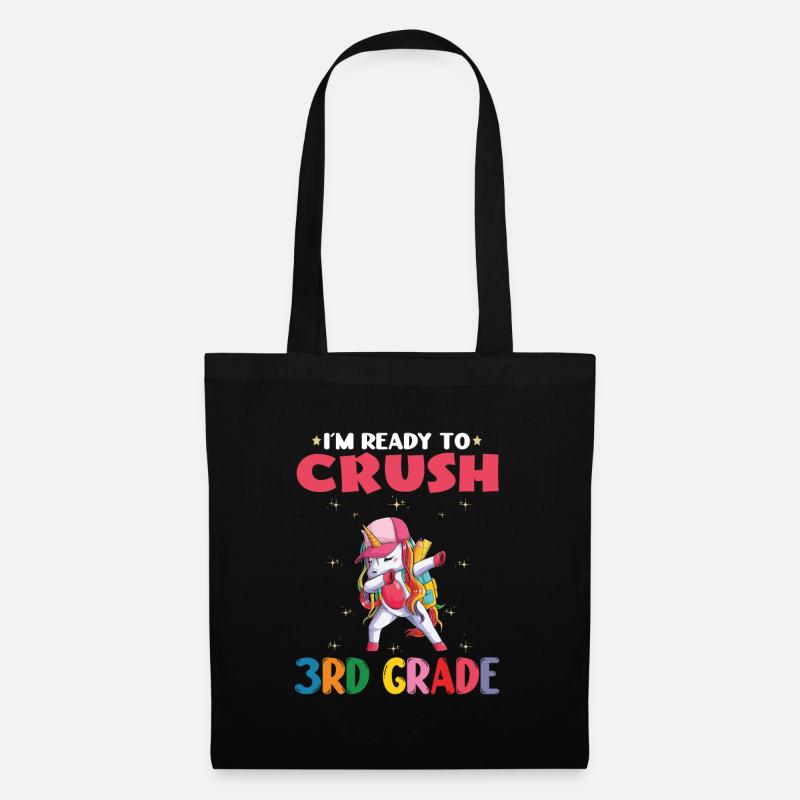 Im Ready To Crush 3rd Grade-Back To School-Funny - Tote Bag - black