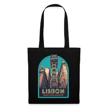 Lisbon, beautiful city Portugal elevator Sta Justa - Tote Bag - black - Front