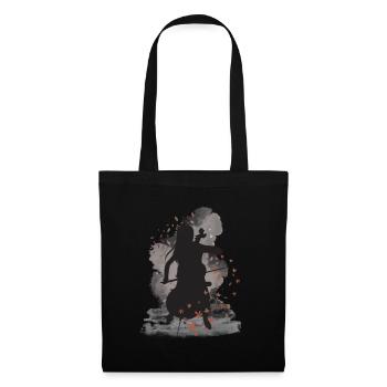 Violoncelle, violoncelle, musique, mercredi, série - Sac en tissu - noir - Devant