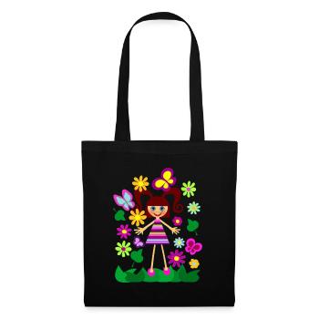 FLOWER GIRL - Tote Bag - black - Front