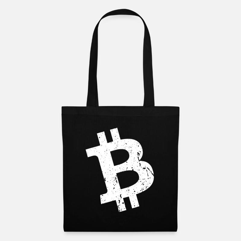 Bitcoin Vintage BTC Symbol - Stoffbeutel - Schwarz
