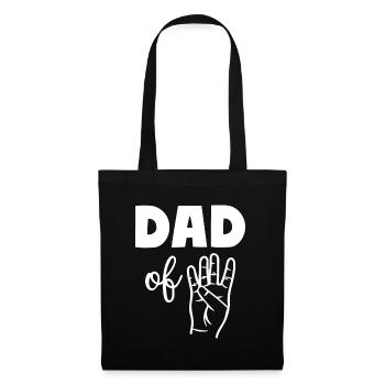 Dad of Four 4 Dad - Stoffbeutel - Schwarz - Vorne
