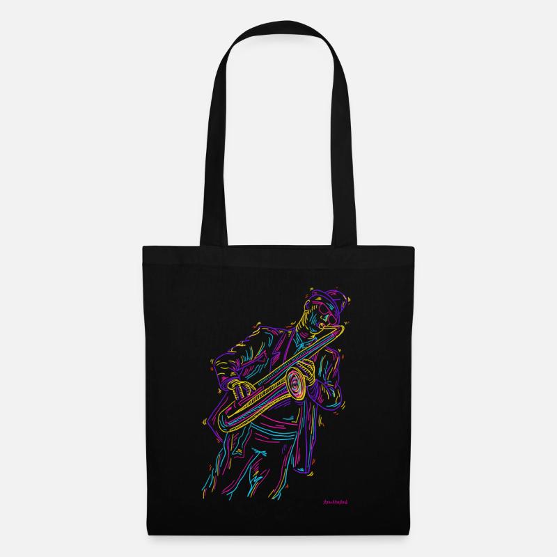 Saxophone jazz - Sac en tissu - noir
