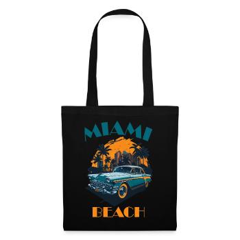 Miami Beach - Stoffbeutel - Schwarz - Vorne