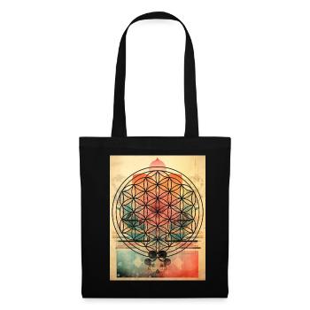 Flowers of Life Sacred Geometry Spirituality - Tote Bag - black - Front