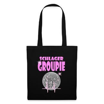 SCHLAGERGROUPIE rosa - Stoffbeutel - Schwarz - Vorne