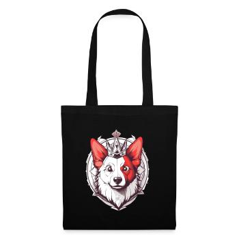 Corgi King - Stoffbeutel - Schwarz - Vorne