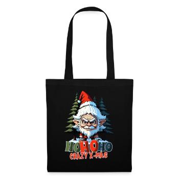 HOHOHO TRoll , Crazy X-mas - Tote Bag - black - Front