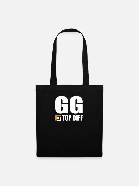 GG Top Diff Gamer Gaming - Stoffbeutel - Schwarz