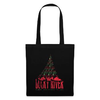 lucky river poker spruch weihnachten marry xmas - Stoffbeutel - Schwarz - Vorne