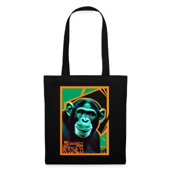 Affe - Stoffbeutel - Schwarz - Vorne