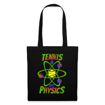 Tennis is just physic Back rainbow colors - Stoffbeutel - Schwarz - Vorne