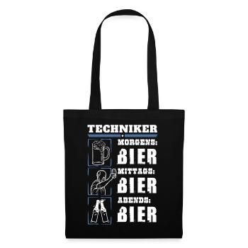 My daily routine as a technician - Tote Bag - black - Front