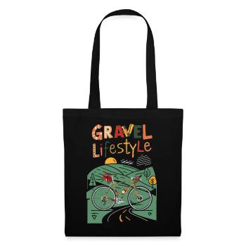 Adventure Cycling Travel Tee Gravel Bike - Tote Bag - black - Front