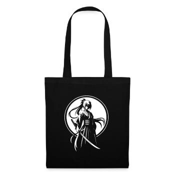 Girl woman katana manga, japan style - Tote Bag - black - Front