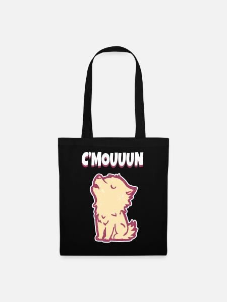 C'MON Howling Wolf Motivation - Tote Bag - black