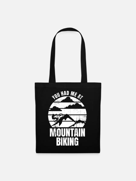Mountainbikefahrer - Stoffbeutel - Schwarz