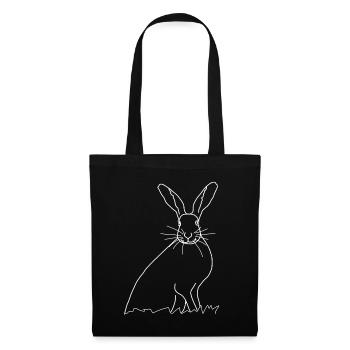 Rabbit lineart - Tote Bag - black - Front