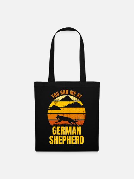 Du hattest mich bei Schäferhund - Stoffbeutel - Schwarz