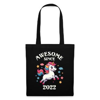 Awesome Since 2022 - Kids Birthday Unicorn - Tote Bag - black - Front