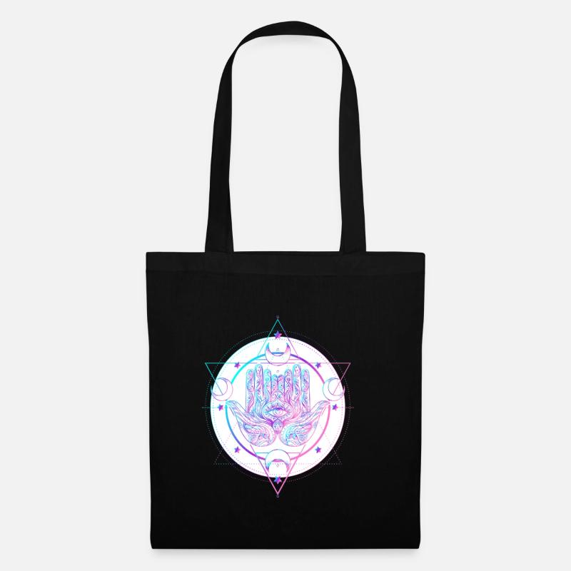 Main astrale mystique avec conception d’œil - Sac en tissu - noir