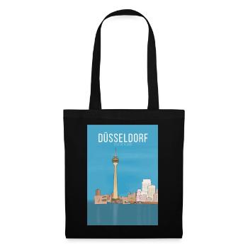 Düsseldorf - Sac en tissu - noir - Devant
