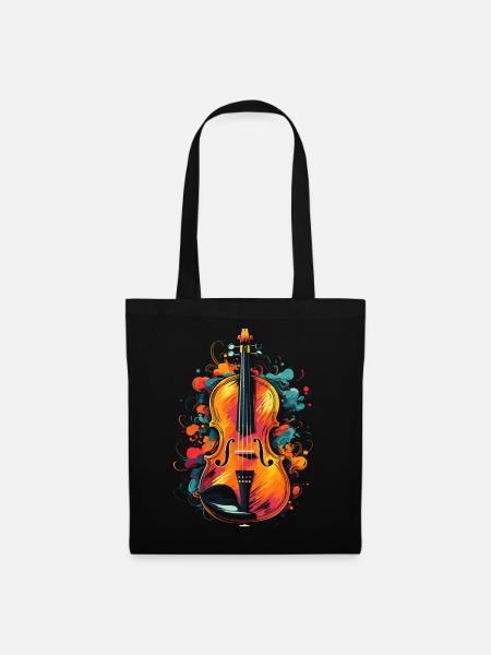 Violine - Stoffbeutel - Schwarz