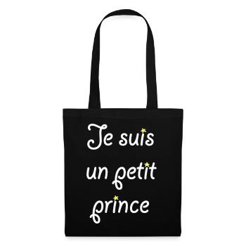 Je suis un petit prince - Sac en tissu - noir - Devant
