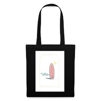 Surfboard Sunrise Design - Tote Bag - black - Front