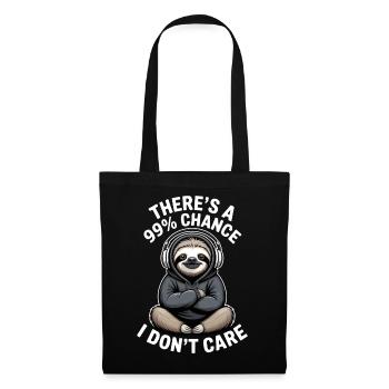 Il y a 99 % de chances que je m’en fiche - Sac en tissu - noir - Devant