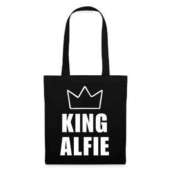 Alfie Nom Lettre Un Roi Couronne Pères T Shirt Hommes - Sac en tissu - noir - Devant