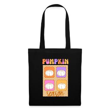 🎃 Pumpkin Season – Retro Style 🍂 - Tote Bag - black - Front