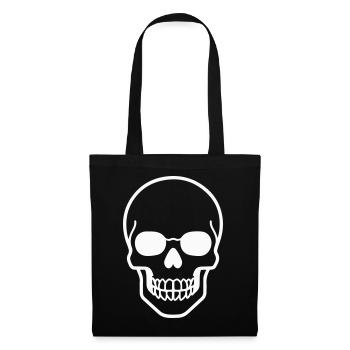 Minimalist Totenkopf Design - Stoffbeutel - Schwarz - Vorne