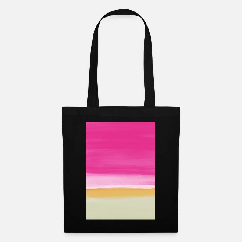 Line study pink yellow - Tote Bag - black