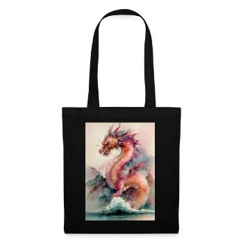 Fancy Watercolor Dragon Marine - Tote Bag - black - Front