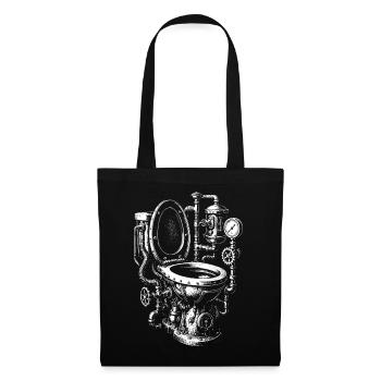 Steampunk Toilet Engine - Tote Bag - black - Front