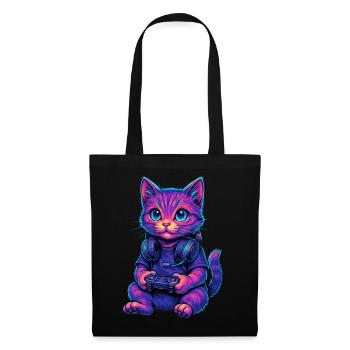 Cat Gaming Gamer Gaming Gaming Video Games - Tote Bag - black - Front