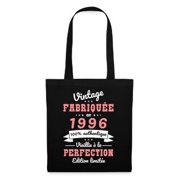 1996 – Vintage – Aged to perfection - Tote Bag - black - Front