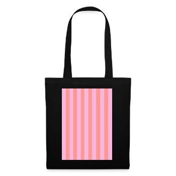 Bandes - Rose Rouge Personnalisable - Sac en tissu - noir - Devant