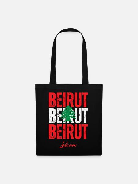 Beirut im Herzen, Libanon Gegenwart - Stoffbeutel - Schwarz