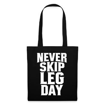 Gym Insider Bodybuilding Leg Day Joke Fitness - Tote Bag - black - Front